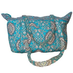 VERA BRADLEY Totally Turquoise Zipper Bag